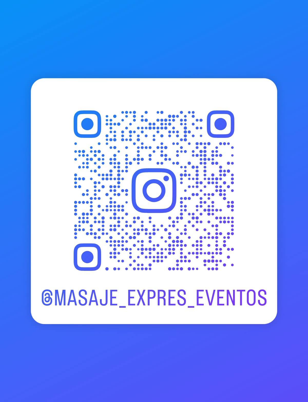 Código QR de Instagram de Masaje Exprés Eventos